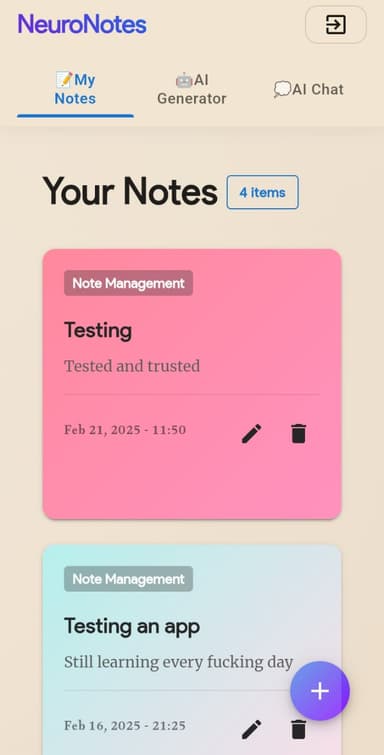 NeuroNotes AI Phone Screenshot